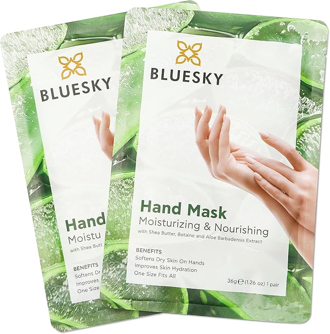 Bluesky قناع اليد المرطب المغذي من بلوسكاي 1 زوج لليدين الجافتين هدية مثالية للتدليل - Image 1