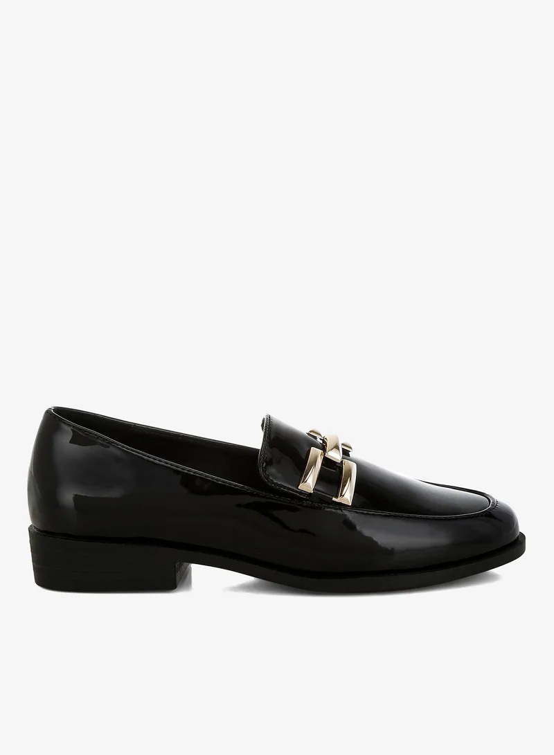 Londo Rag Women's Patent Faux Leather Loafers in Black