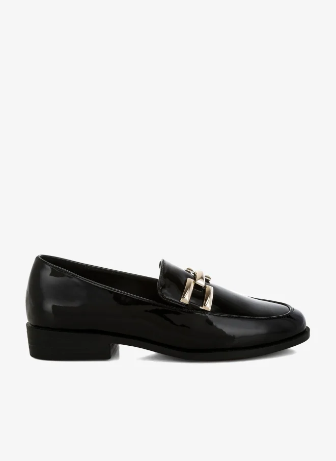 Londo Rag Women's Patent Faux Leather Loafers in Black