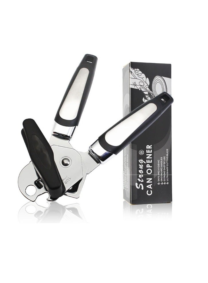 VIUAUAX Can Opener Manual, Handheld Strong Heavy Duty Stainless Steel Can Opener, Comfortable Handle, Sharp Blade Smooth Edge, Can Openers with Multifunctional Bottle Opener - Image 1