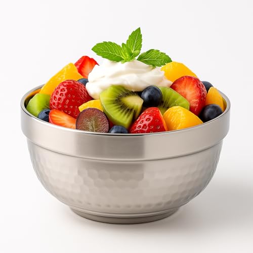 ZENFUN 6 Pack 18/8 Stainless Steel Bowls, 17 Oz Soup Bowl Double-walled Insulated Bowls, 5 Inch Snack Cereal Bowl for Rice, Fruit, Salad Ice cream, Food-grade - Image 5