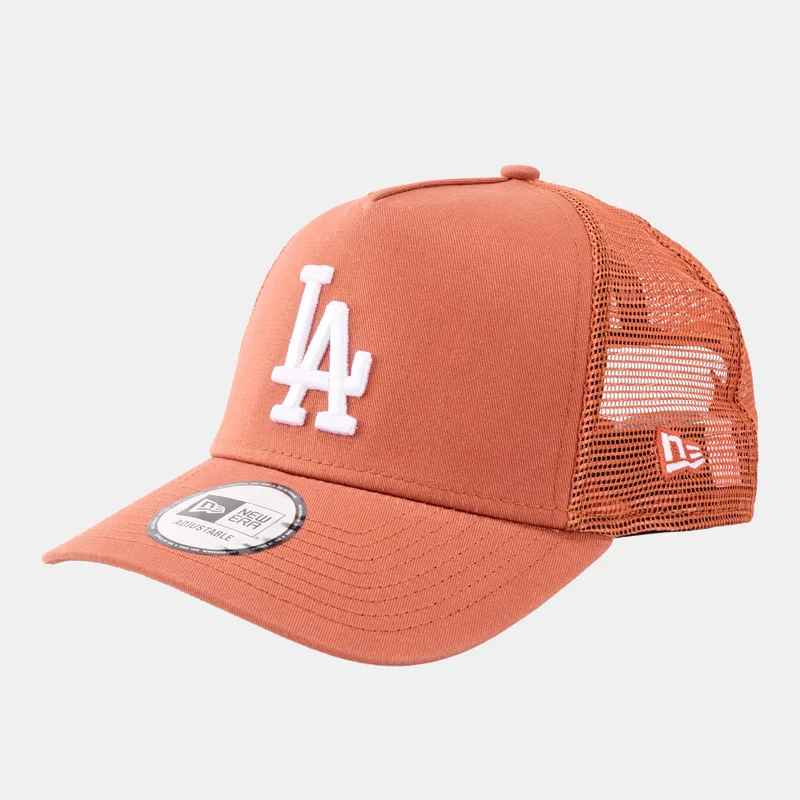 New Era Brown Men's MLB Los Angeles Dodgers League Essential Trucker Cap for Men | Best Price UAE