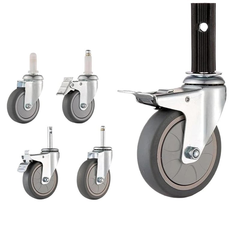 3 Inch E Brake Wheel Caster For Hotel Restaurant Dining Trolley And Cleaning Cart - Image 2