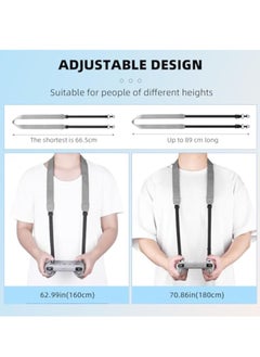 KASTWAVE RC 2 Lanyard, Neck Strap for DJI RC 2 / RC/RC Pro, Soft Leather PU Lanyard, Portable Lanyard Remote Control Neck Strap, for DJI Mini 4 Pro/Mini 3 Pro/AIR 3/Mini 2 SE/Mavic 3 Pro/Classic/AIR 2S  - Image 2
