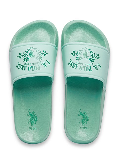 Women's Green Signature Slides – Effortless Style Meets Ultimate Relaxation!