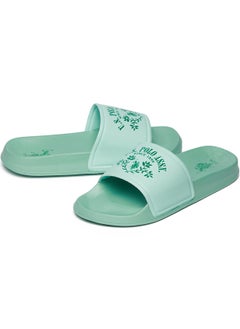 U.S. Polo Assn. Women's Green Signature Slides – Effortless Style Meets Ultimate Relaxation!  - Image 2