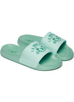 U.S. Polo Assn. Women's Green Signature Slides – Effortless Style Meets Ultimate Relaxation!  - Image 4