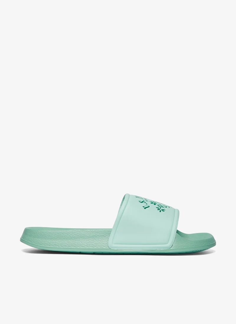 Women's Green Signature Slides Shoes - Effortless Style Meets Ultimate Relaxation!