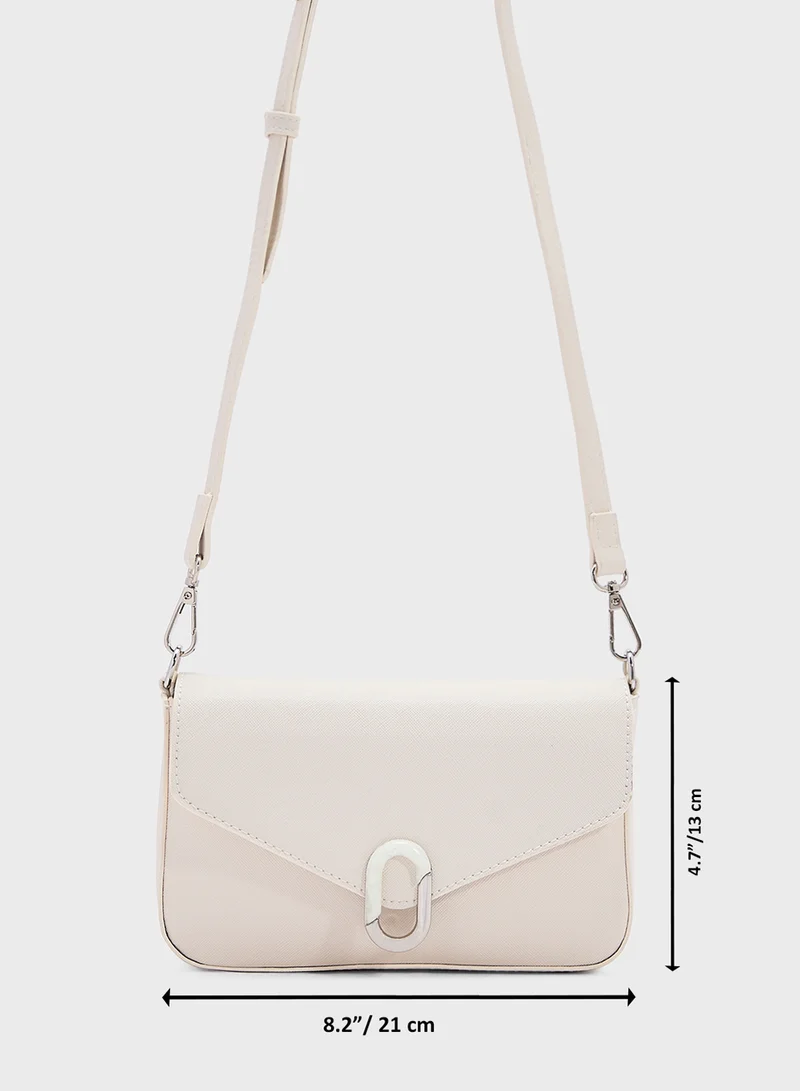 ELLA Metal Trim Detail Crossbody Bag