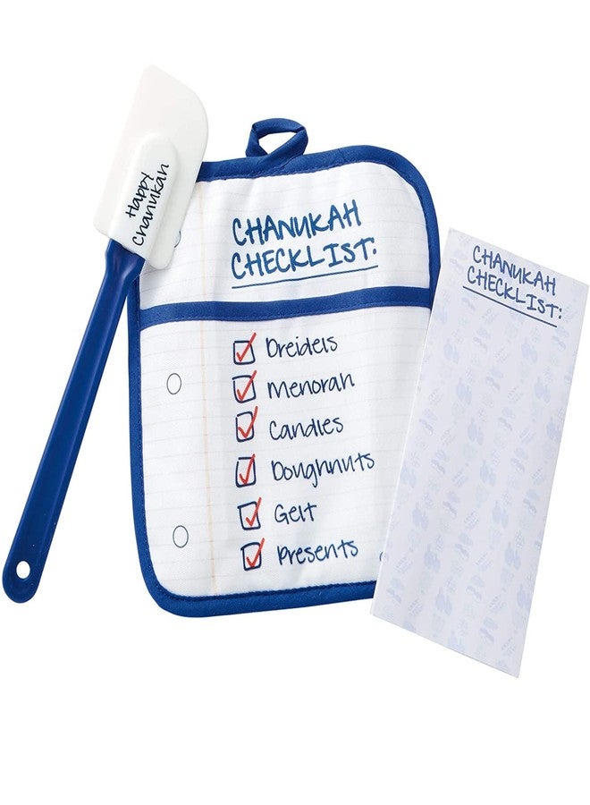 رايت لايت طقم رايت لايت لعيد حانوكا، ثلاث قطع، يتضمن ملعقة مسطحة، وحامل أواني، وقائمة مهام خاصة بعيد حانوكا! - هدية مثالية لعيد حانوكا، هدية مثالية لأدوات الطبخ الخاصة بعيد حانوكا، مستلزمات طبخ خاصة بعيد حانوكا - Image 5