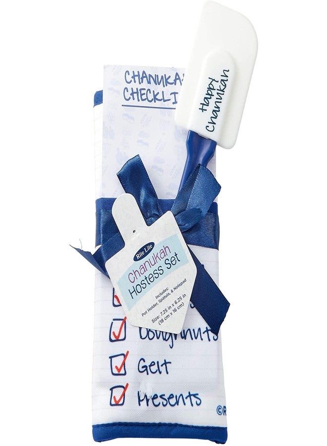رايت لايت طقم رايت لايت لعيد حانوكا، ثلاث قطع، يتضمن ملعقة مسطحة، وحامل أواني، وقائمة مهام خاصة بعيد حانوكا! - هدية مثالية لعيد حانوكا، هدية مثالية لأدوات الطبخ الخاصة بعيد حانوكا، مستلزمات طبخ خاصة بعيد حانوكا - Image 4