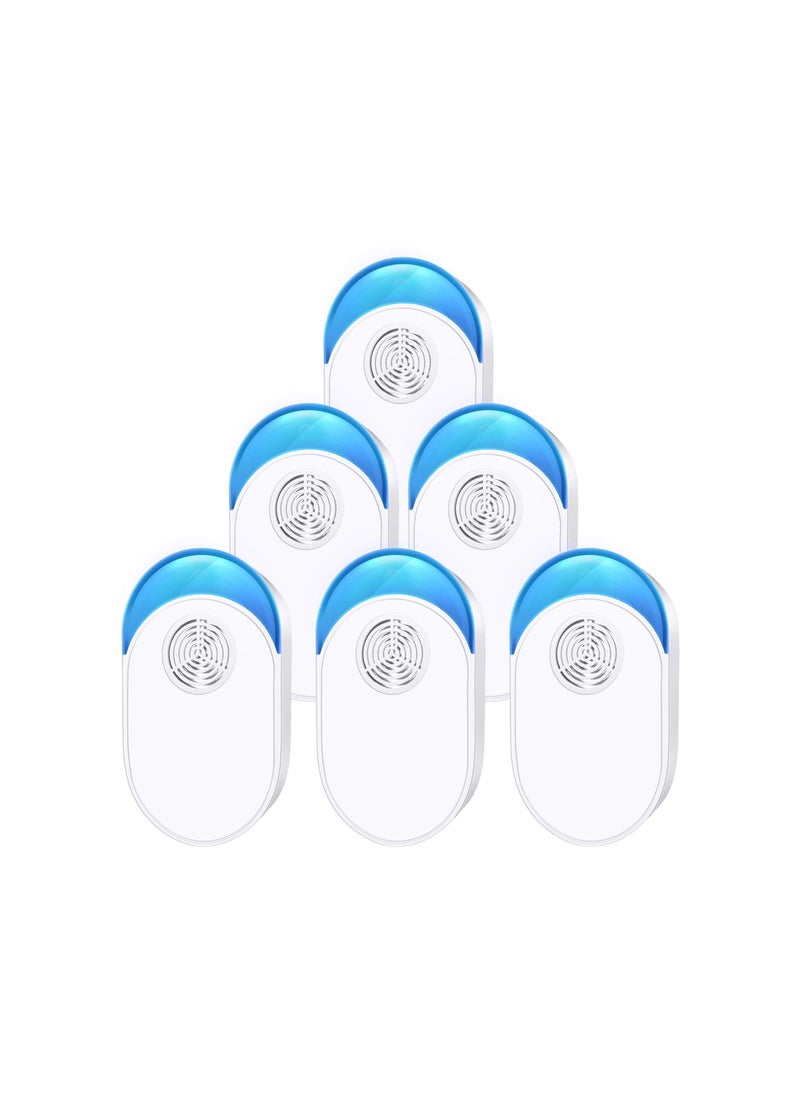 KASTWAVE Ultrasonic Pest Repeller 6 Pack, KASTWAVE Ultrasonic Pest Repellent Plug in Pest Control Ultrasonic Repellent Indoor Mice Repellent for Bug Mice Cockroach Ant Spider Mosquito Insect  - Image 1