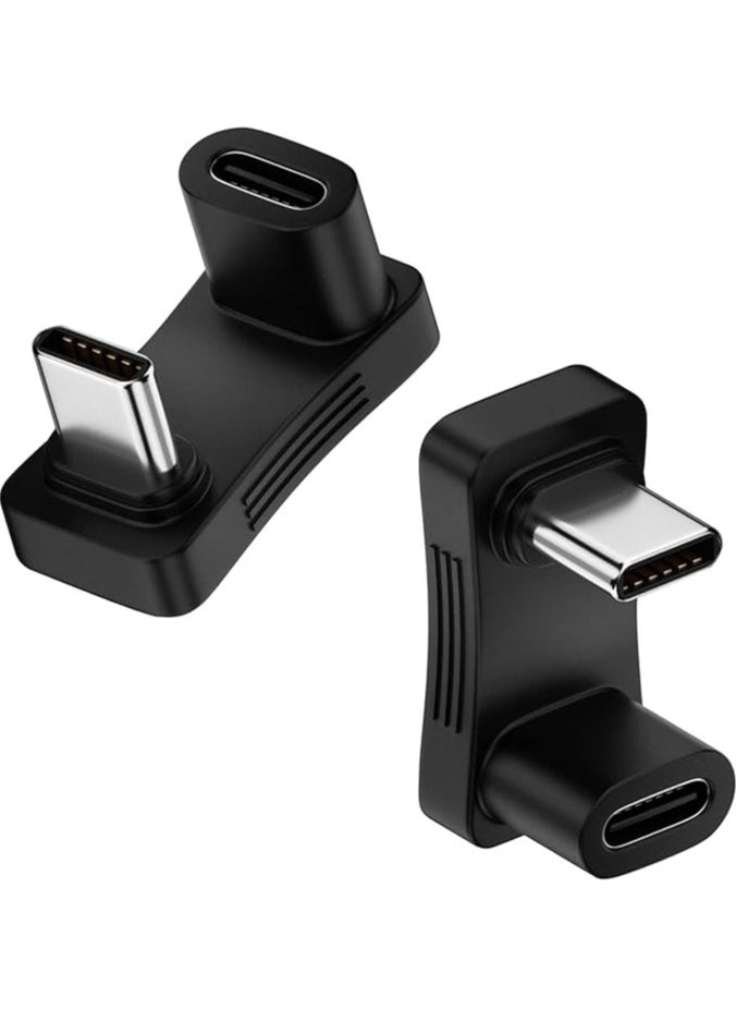 erorex 2 Pcs 180 Degree Angle USB C Adapter, 180° U Shape USB-C Male to USB-C Female 10Gbps PD 100W Adapter Compatible with Steam Deck, Switch, Laptop, Tablet, Phone  - Image 5