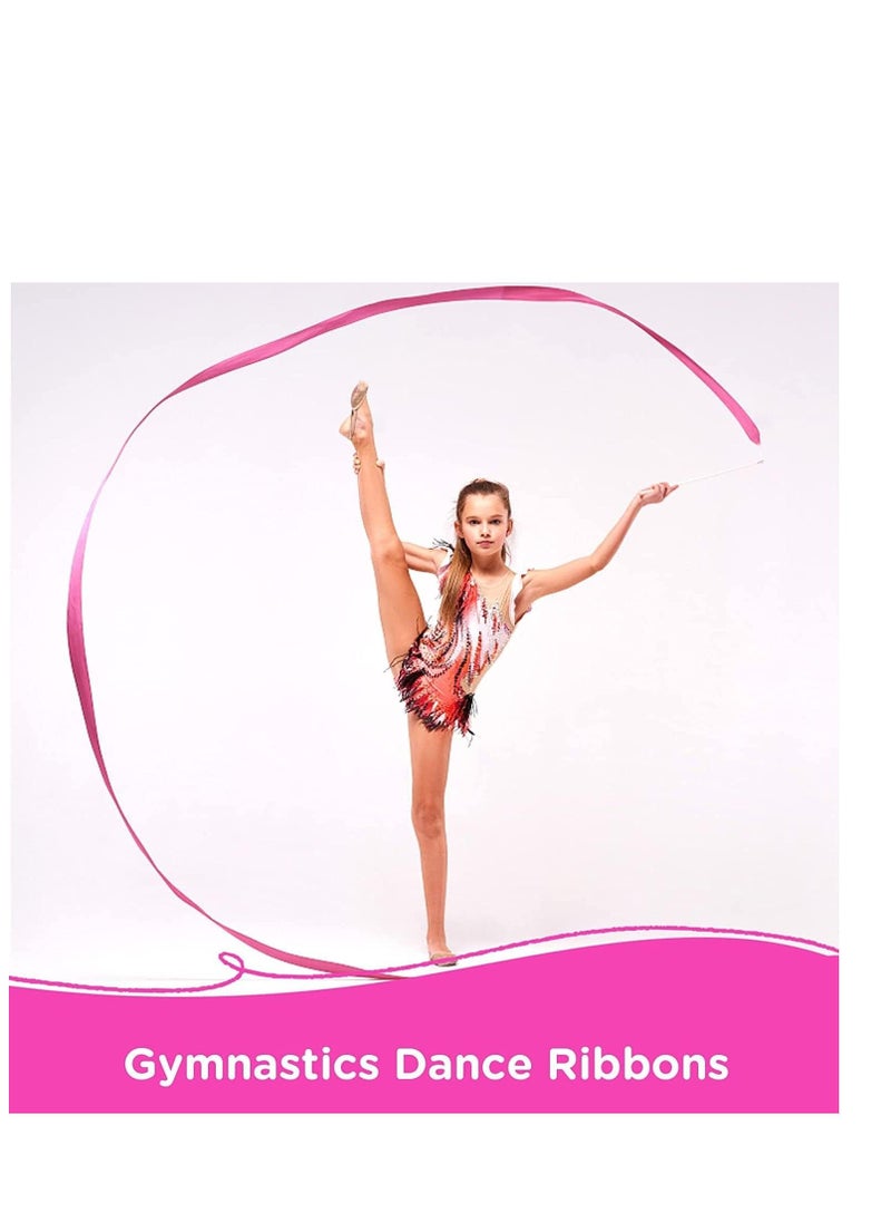 SYOSI - Rainbow Dance Ribbons Party Favors for Girls Rhythmic Gymnastics Ballerina Birthday Party Streamers Decoration Kids Circus Carnival Ribbon Silks Sticks Wands 12PCS - Image 1