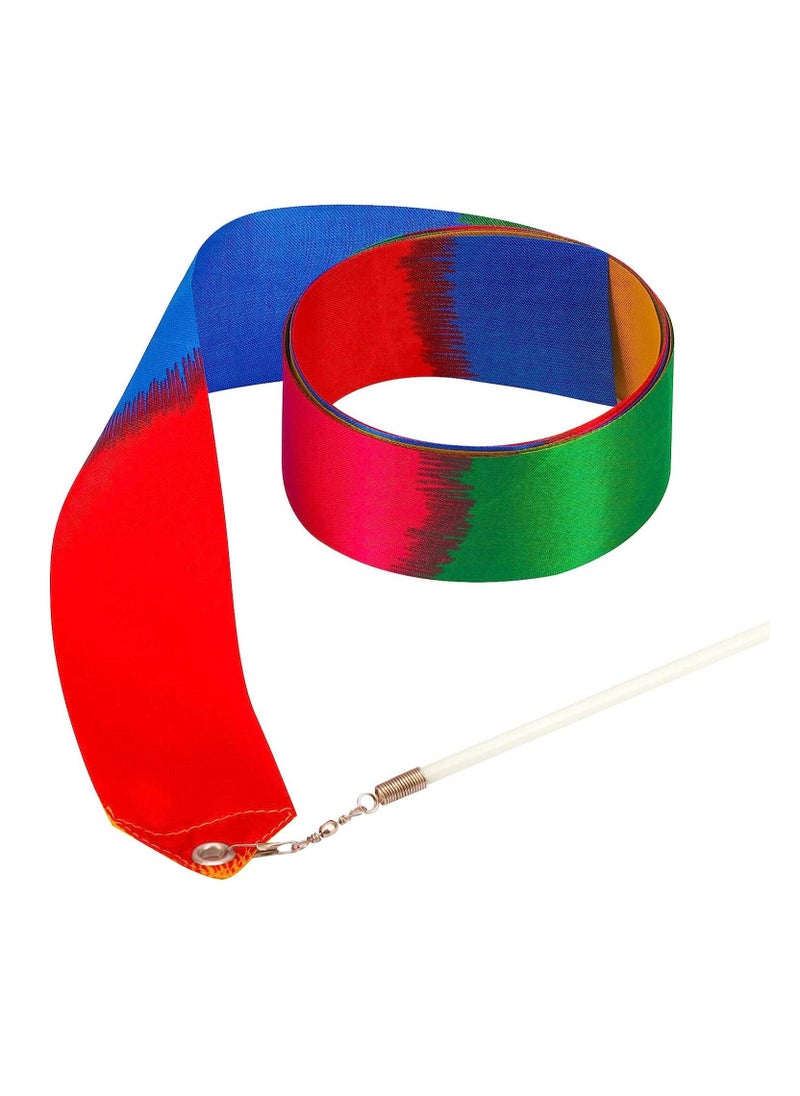 SYOSI - Rainbow Dance Ribbons Party Favors for Girls Rhythmic Gymnastics Ballerina Birthday Party Streamers Decoration Kids Circus Carnival Ribbon Silks Sticks Wands 12PCS - Image 1