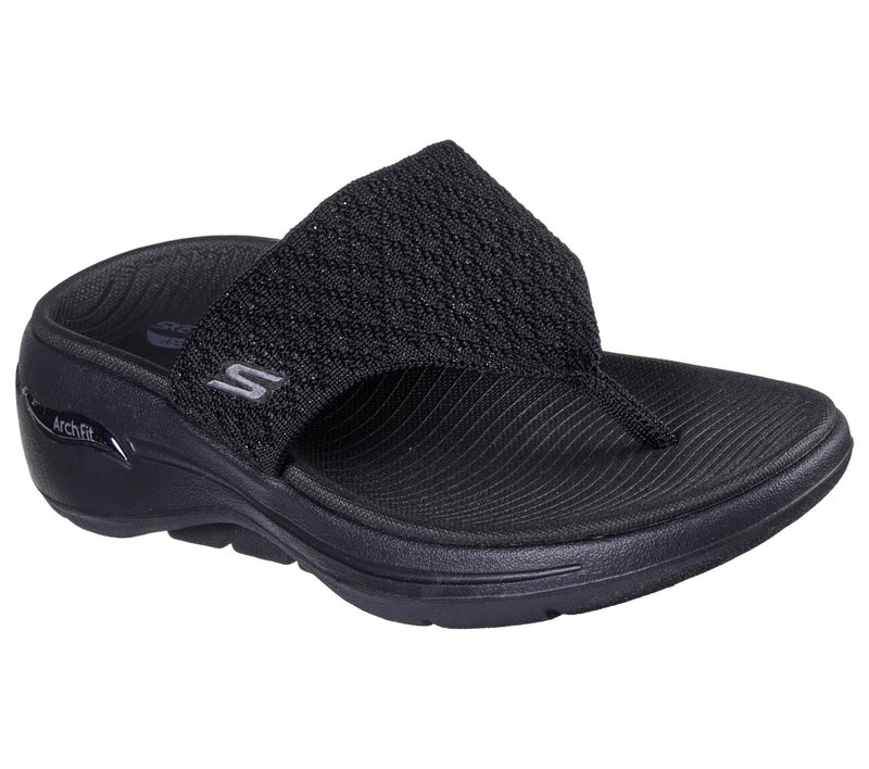 SKECHERS صندل سكيتشرز للنساء GO WALK Arch Fit - Spellbound، أسود، 5 - Image 2
