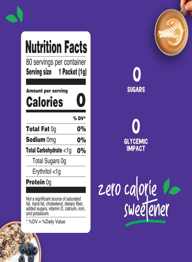 Pyure Organic Stevia Packets | Zero Calorie Sweetener for Coffee, and Baking | Granulated Stevia Sugar Substitute | Plant-Based, Keto, Diabetic & Paleo Friendly | USDA Organic, Non-GMO | 80 Packets - Image 3