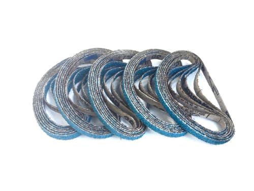 Starcke 3/8 x 13 Inch Sanding Belts - Starcke Premium 40 Grit Blue Zirconia Cloth Belt Sanders for Woodworking, Metal, Composites & Aluminum, Autobody Sandpaper Belts, Narrow Air File Belt Sanding - 30 Pack - Image 3