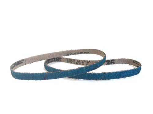 Starcke 3/8 x 13 Inch Sanding Belts - Starcke Premium 40 Grit Blue Zirconia Cloth Belt Sanders for Woodworking, Metal, Composites & Aluminum, Autobody Sandpaper Belts, Narrow Air File Belt Sanding - 30 Pack - Image 2