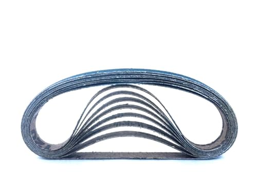 Starcke 3/8 x 13 Inch Sanding Belts - Starcke Premium 40 Grit Blue Zirconia Cloth Belt Sanders for Woodworking, Metal, Composites & Aluminum, Autobody Sandpaper Belts, Narrow Air File Belt Sanding - 30 Pack - Image 4
