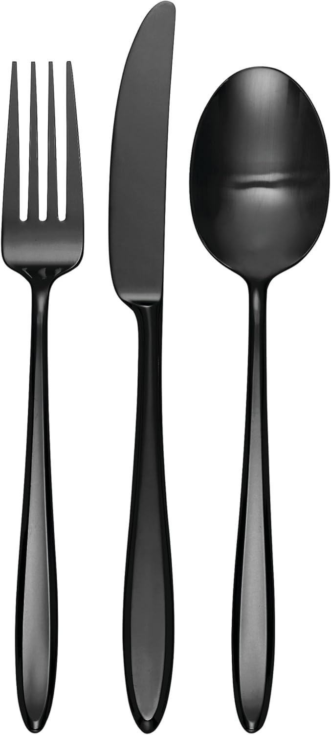 Hampton Forge 894843 Ayla Black 12 Piece Flatware Set - Image 1