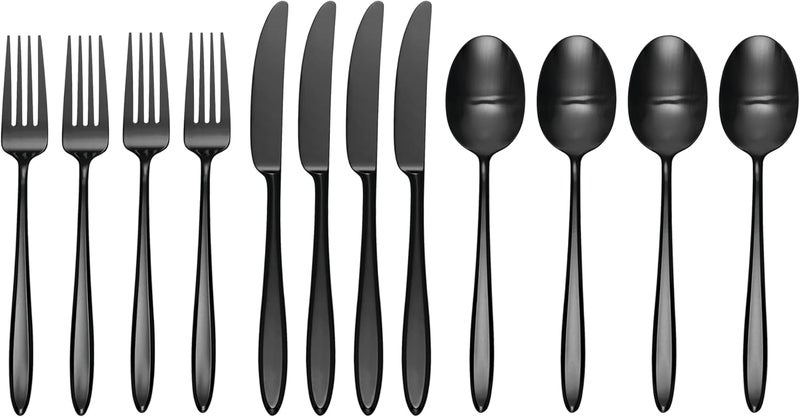 Hampton Forge 894843 Ayla Black 12 Piece Flatware Set - Image 2