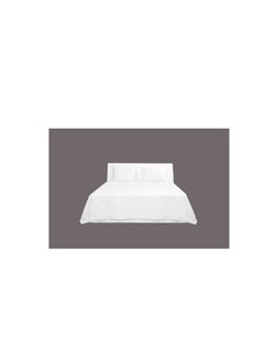 Hotel Linen Hotel Linen 3-Piece King Size 100% Cotton 250Tc Sateen Bed Sheet Set Cotton Blend, White 260X280cm  - Image 1