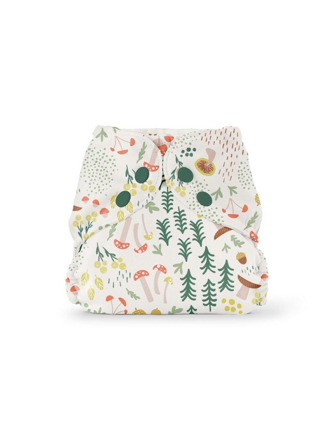 Esembly Cloth Diaper Outer, Waterproof Cloth Diaper Cover, Swim Diaper, Leak-Proof and Breathable Layer Over Prefolds, Flats or Fitteds, Reusable Diaper with Snap Closure, Size 2, Fantastic Fungi - Image 1