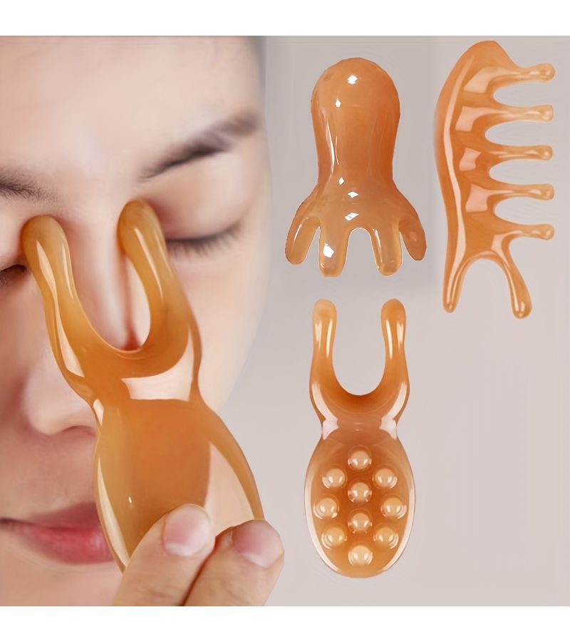 3pcs Gua Sha Board Frog Shark Meridian Massage Scraping Tools Dolphin Head Octopus Comb - Image 1