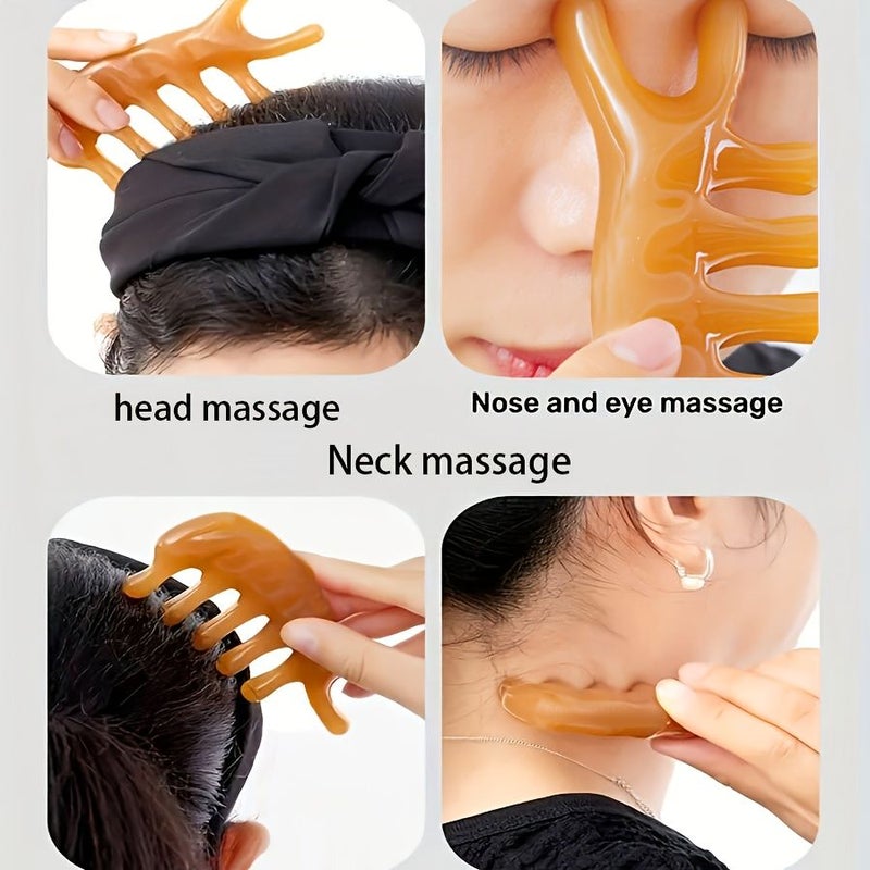 3pcs Gua Sha Board Frog Shark Meridian Massage Scraping Tools Dolphin Head Octopus Comb - Image 3