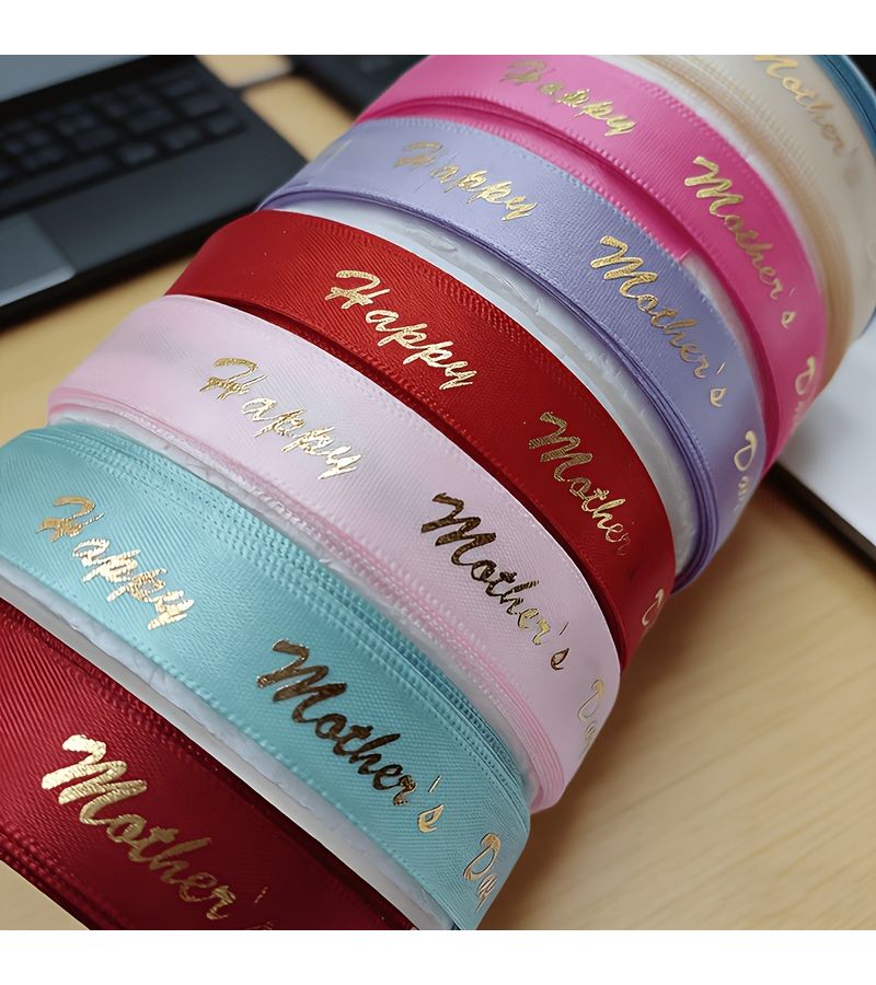 Pink Gift Wrapping Ribbon for DIY Bows and Present Packaging 0 59 Inch Wide - Image 1