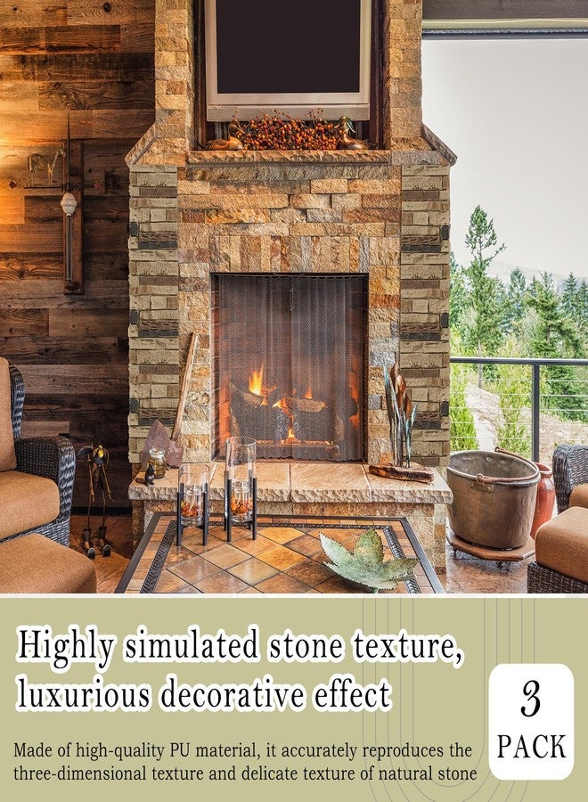 Maasechs 3 Pcs 12.6''x 9.5'' Faux Stone Panels 90 Degree Outside Corner Wall Covering Panel for Interior Exterior Decor Stone Siding Artificial 3D Veneer for Outdoor Home Improvement Projects - Image 5