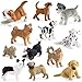 SCAHOW 12PCS Mini Dog Figurines Plastic Animals Mini Dog Figures Realistic Hand Painted Tiny Dog Toys Playset for Kids Toddlers Miniature Puppy Toys Cake Topper Christmas Birthday Gift - Image 2