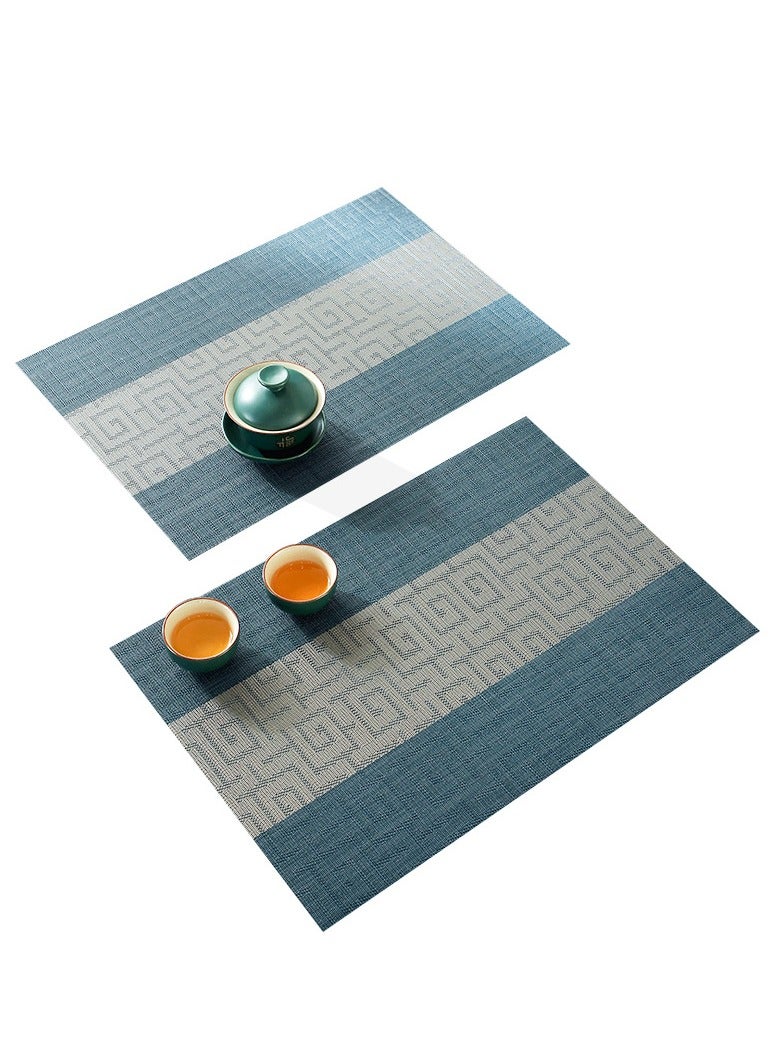 مجموعة مفارش المائدة، مجموعة مكونة من 8 مفارش عازلة منسوجة مقاومة للحرارة والبقع، مفارش طاولة أنيقة متينة وقابلة للغسل لتناول الطعام - Image 1