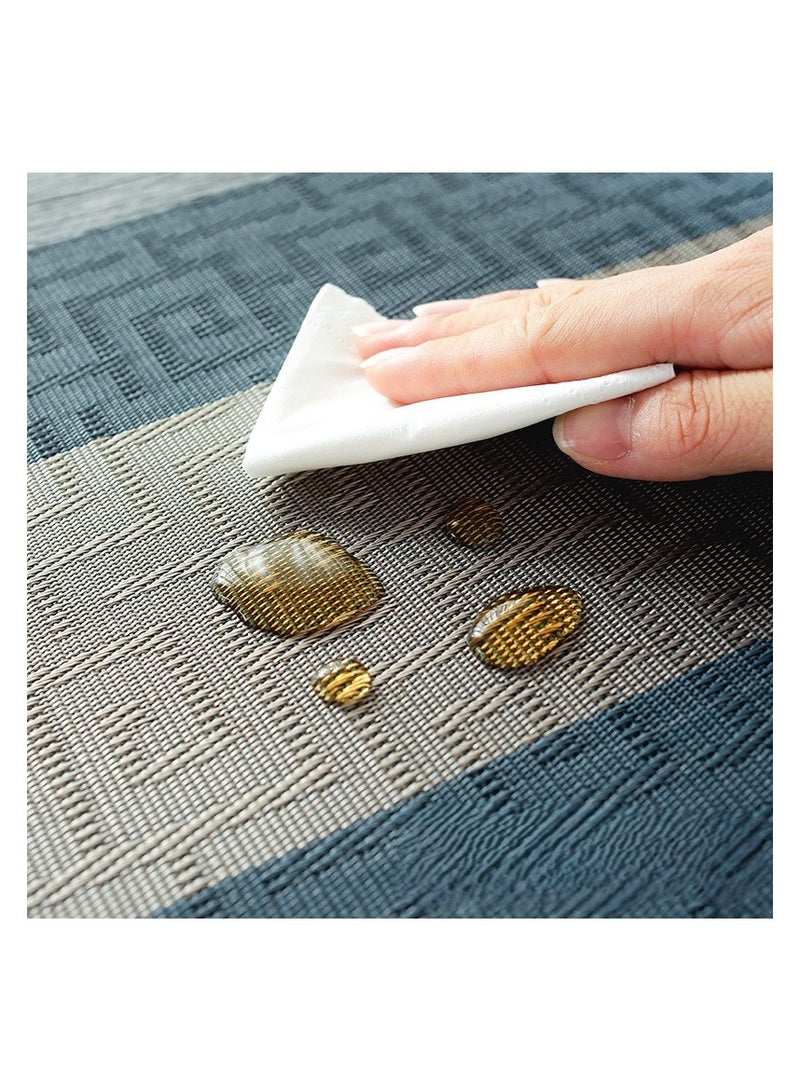 مجموعة مفارش المائدة، مجموعة مكونة من 8 مفارش عازلة منسوجة مقاومة للحرارة والبقع، مفارش طاولة أنيقة متينة وقابلة للغسل لتناول الطعام - Image 3