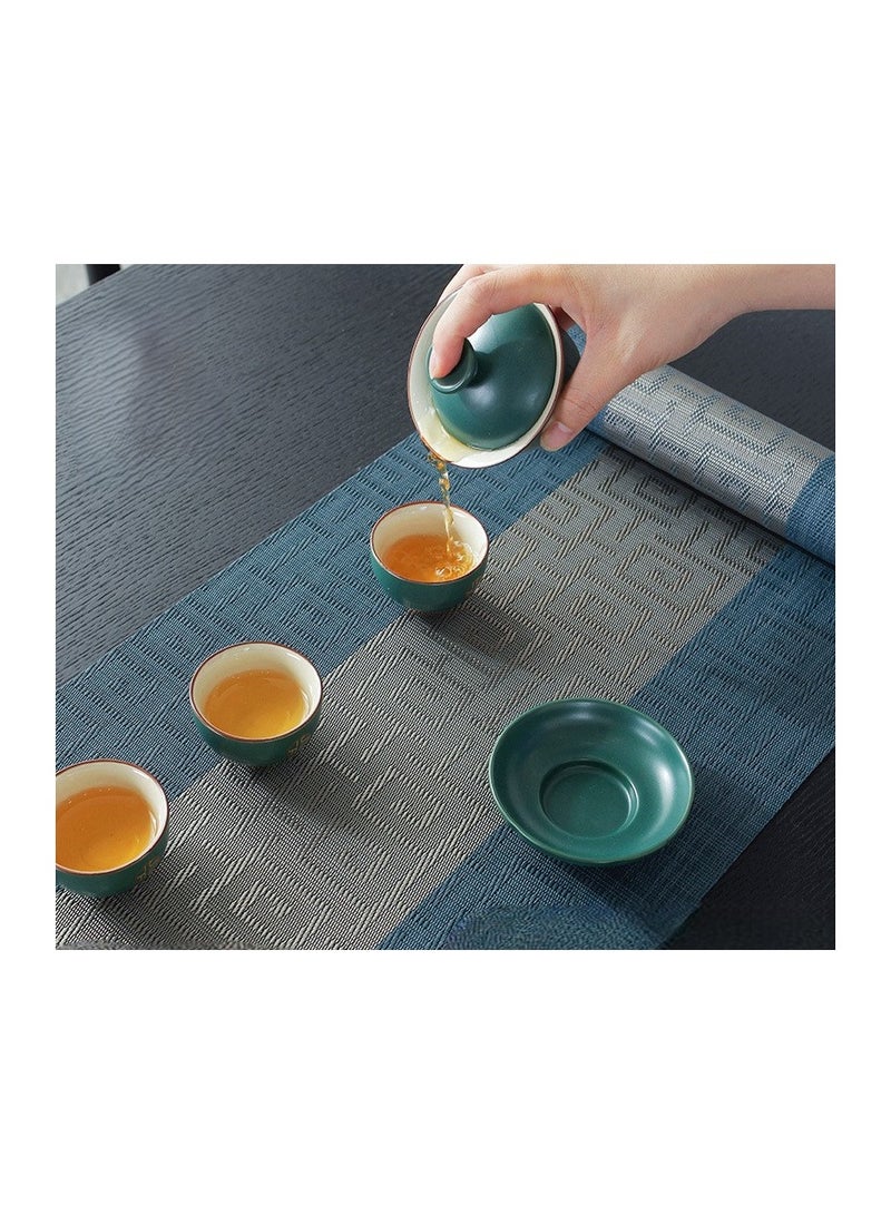 مجموعة مفارش المائدة، مجموعة مكونة من 8 مفارش عازلة منسوجة مقاومة للحرارة والبقع، مفارش طاولة أنيقة متينة وقابلة للغسل لتناول الطعام - Image 5