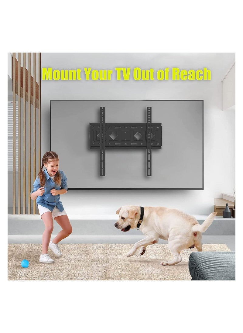 TV Wall Mount Bracket Fixed for Most 26”-65” LED, OLED 4K Flat Screen TVs, Low Profile TV Mount Holds up to 132lbs VESA 400X400mm - Fits 16” Studs - Image 3