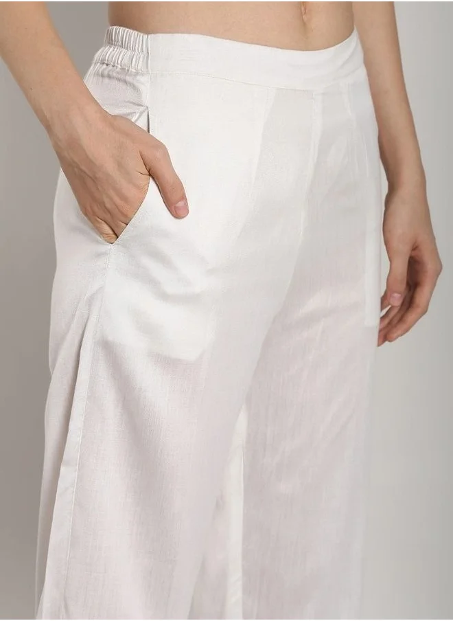 أبهشتي Abhishti Cotton Silk Cropped Pants