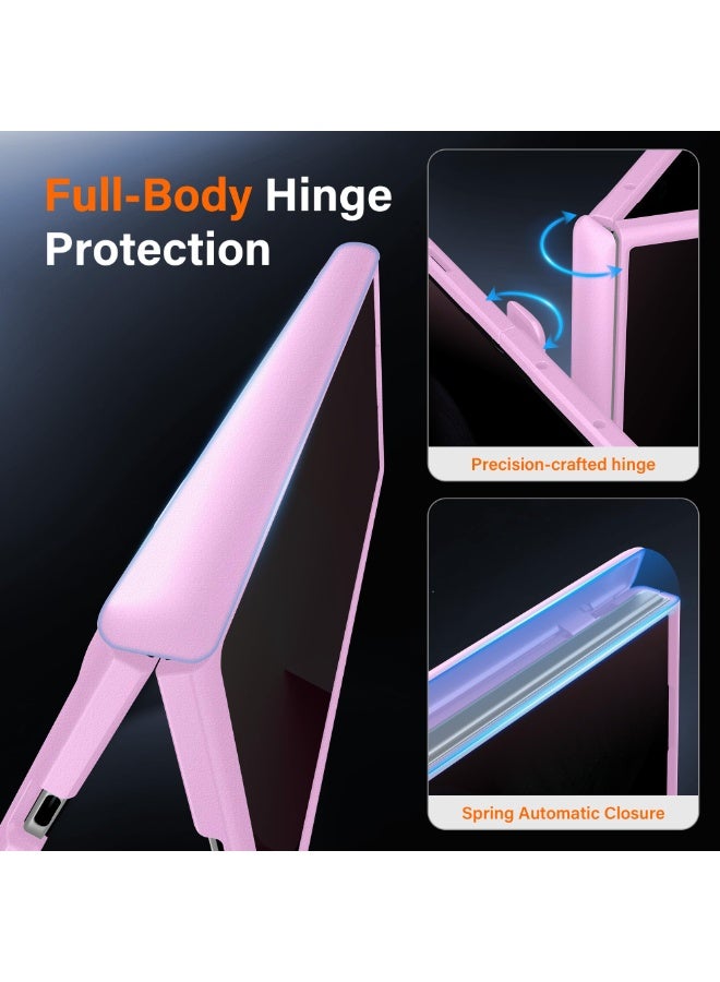 موبوسي غطاء سامسونج جالاكسي Z فولد 7 مع واقي شاشة للخصوصية، [متوافق مع MagSafe]، [حامل مدمج + حماية كاملة للمفصلة] غطاء هاتف نحيف مغناطيسي لـ Z Fold 7، وردي - Image 5