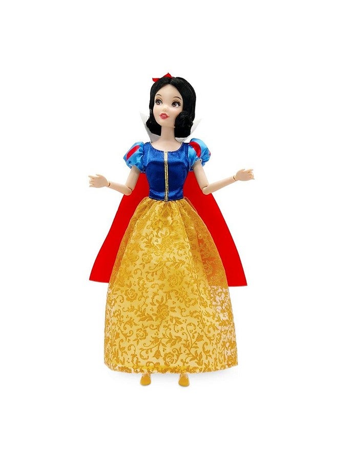 Disney store دميه الأميرات الكلاسيكية من ديزني ستور (سنو وايت)، 11 بوصة، تشمل فرشاة بتفاصيل مصبوبة، لعبة قابلة للتشكيل بالكامل بزي كلاسيكي - ألعاب الأميرات من ديزني للفتيات - Image 5