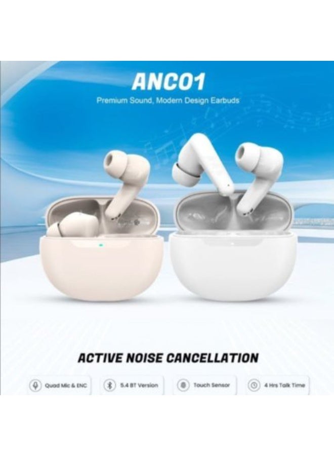 أوتيتو سماعات أذن لاسلكية ANCO1 - بلوتوث 5.4 مع خاصية إلغاء الضوضاء النشطة وميكروفون رباعي - Image 1