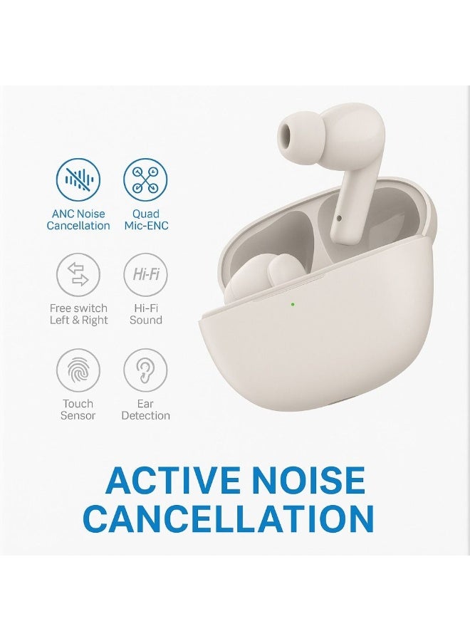 أوتيتو سماعات أذن لاسلكية ANCO1 - بلوتوث 5.4 مع خاصية إلغاء الضوضاء النشطة وميكروفون رباعي - Image 3