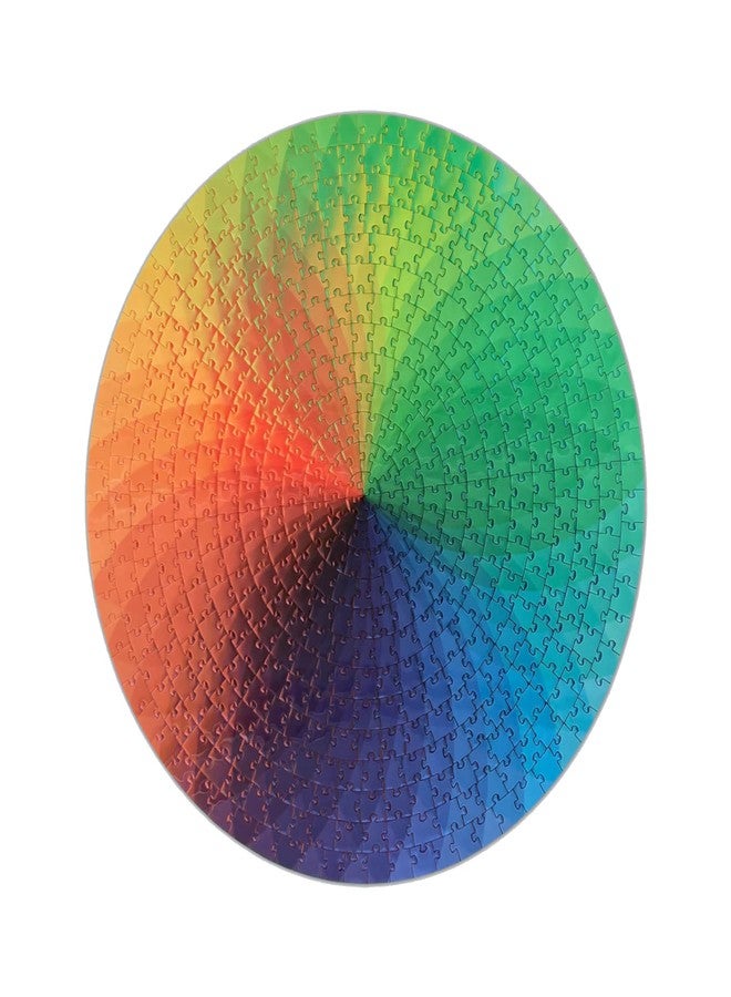 CMY Cubes 500 Pieces Round Jigsaw Puzzles - CMY Cubes - Rainbow Palette - Color Wheel Changing Puzzle - Difficult & Challenging Intellectual Game for Adults & Teens - Lenticular Color Altering Puzzle Magic! - Image 3