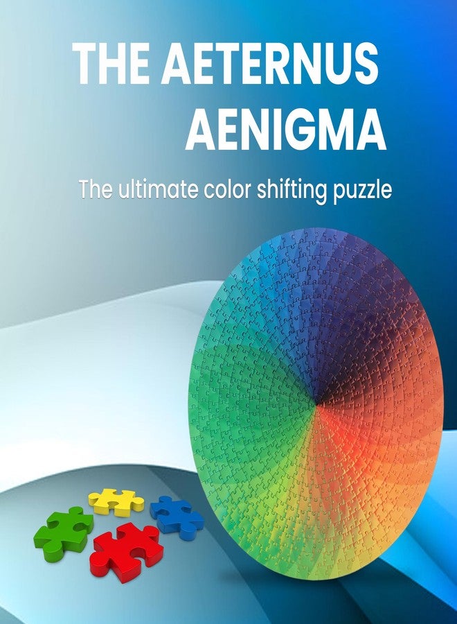 CMY Cubes 500 Pieces Round Jigsaw Puzzles - CMY Cubes - Rainbow Palette - Color Wheel Changing Puzzle - Difficult & Challenging Intellectual Game for Adults & Teens - Lenticular Color Altering Puzzle Magic! - Image 2