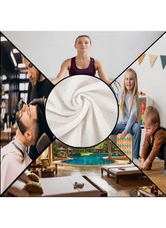 Kuber Industries Kuber Industries (Set of 6) Face Towel | Small-14x21 Inch | Hand Napkins For Man & Women | Hand Towel For Facewash, Gym | Face Towel For Kids | Towels for Daily Use | White  - Image 5