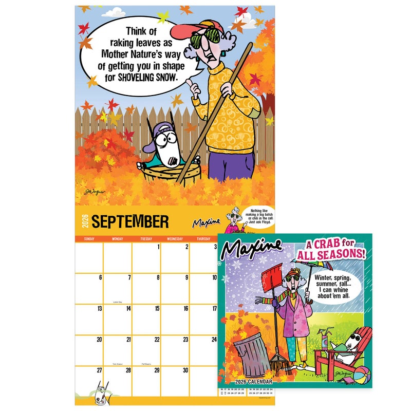 TF Publishing 2026 Maxine Wall Calendar - Monthly 2026 Wall Calendar with Large Grids for Appointments and Scheduling, Premium Matte Pages & Easy Display for Home or Office Organization - 12in x 12in - Image 1