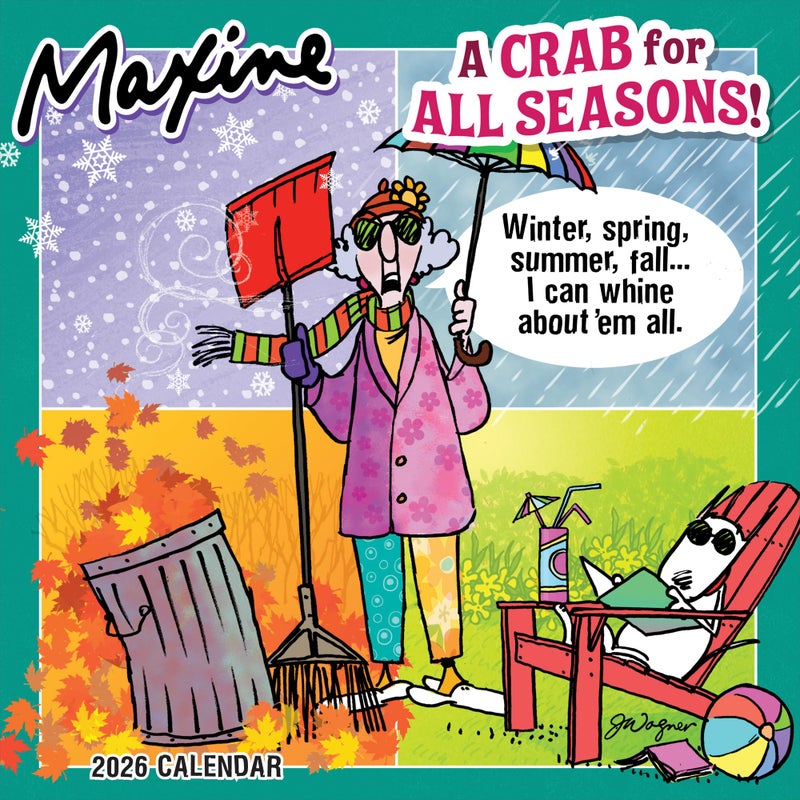 TF Publishing 2026 Maxine Wall Calendar - Monthly 2026 Wall Calendar with Large Grids for Appointments and Scheduling, Premium Matte Pages & Easy Display for Home or Office Organization - 12in x 12in - Image 2