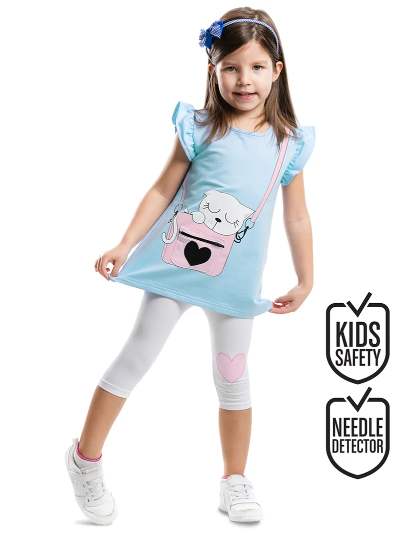 Denokids Kitty in Bag Tunic Set