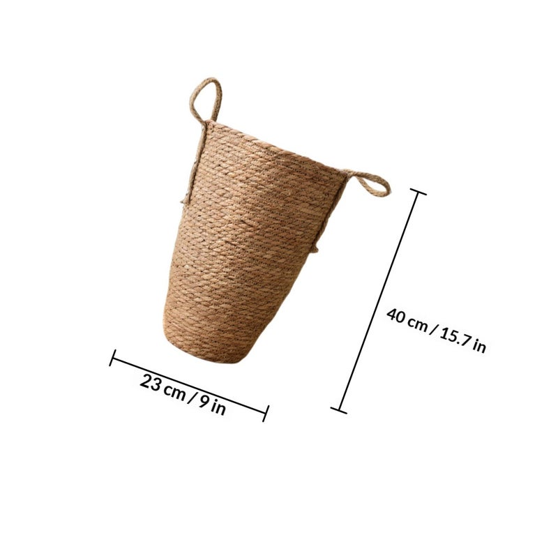 Handmade Flower Plant Container Woven Plant Display Basket Elegant Flower Pot Decor - Image 2