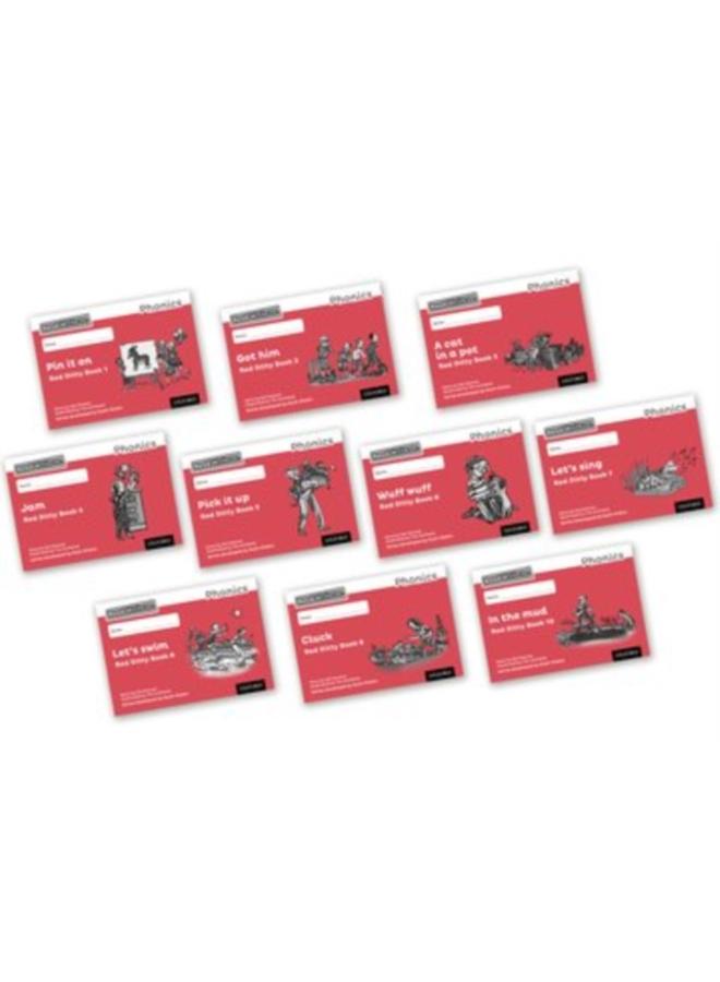 Read Write Inc. Phonics: Red Ditty Black & White Books (Mixed Pack of 10) 